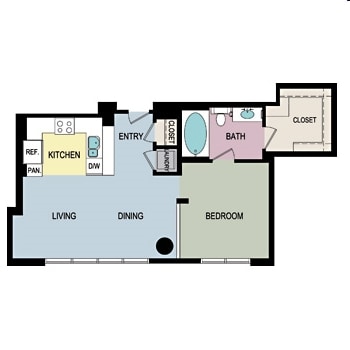 1BR/1BA - A1B