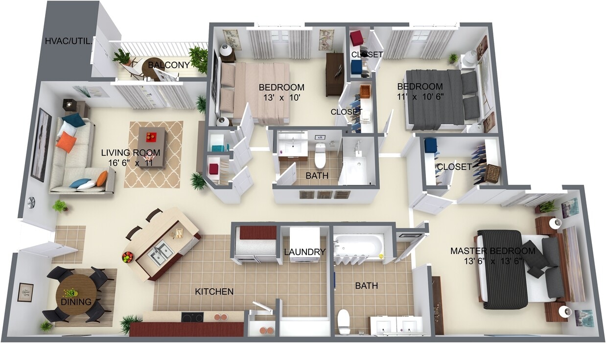 Floor Plan - The Halstead