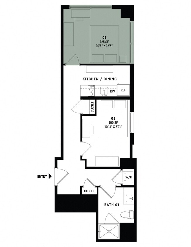 Floor Plan - Co-Living B13-Bedroom 1