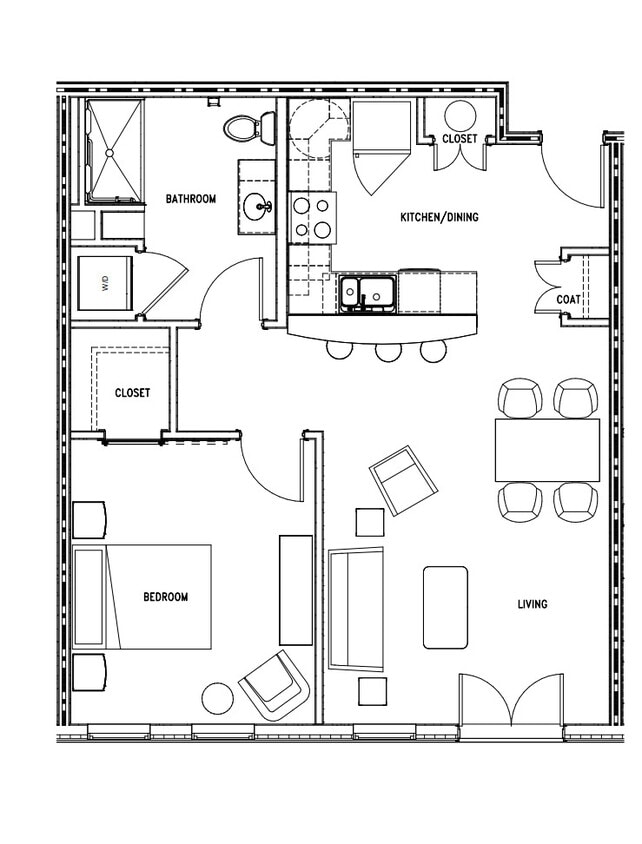 Floor Plan - 1 Bedroom