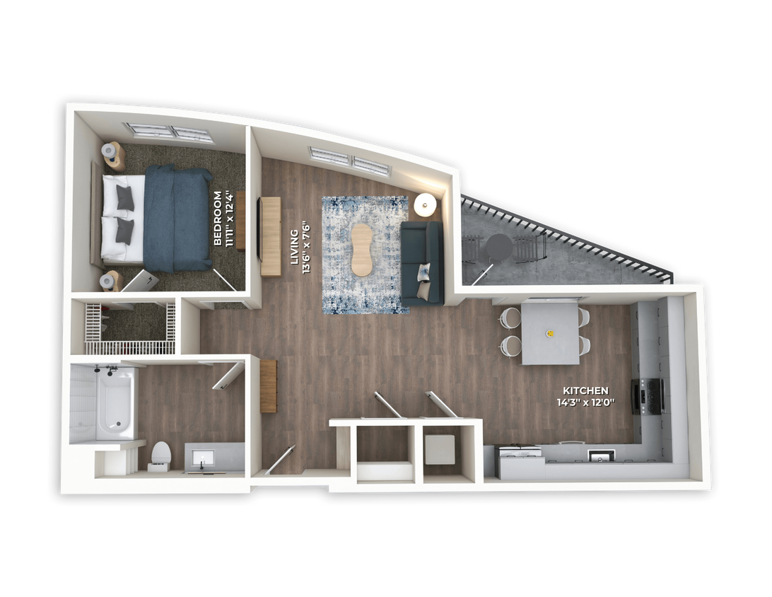 Floor Plan - A4 One Bedroom