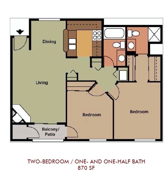 C - Two Bedroom Two Bathroom - C