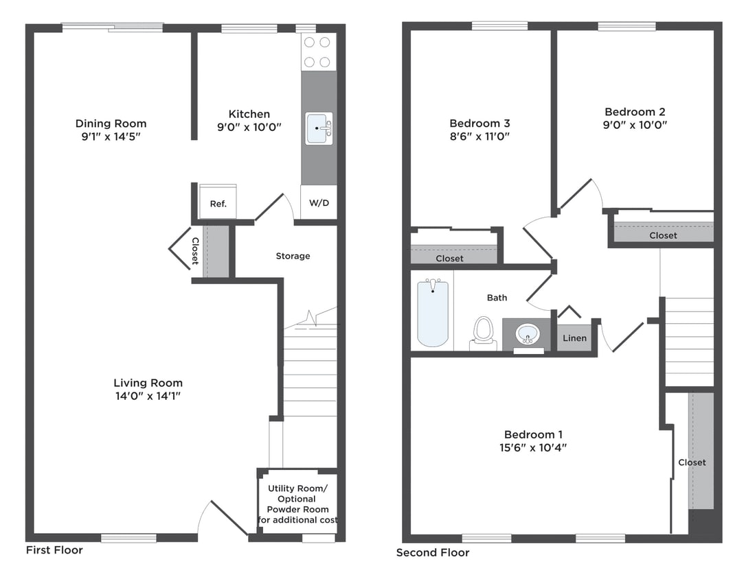 Three Bedroom Townhome Deluxe - Three Bedroom Townhome Deluxe