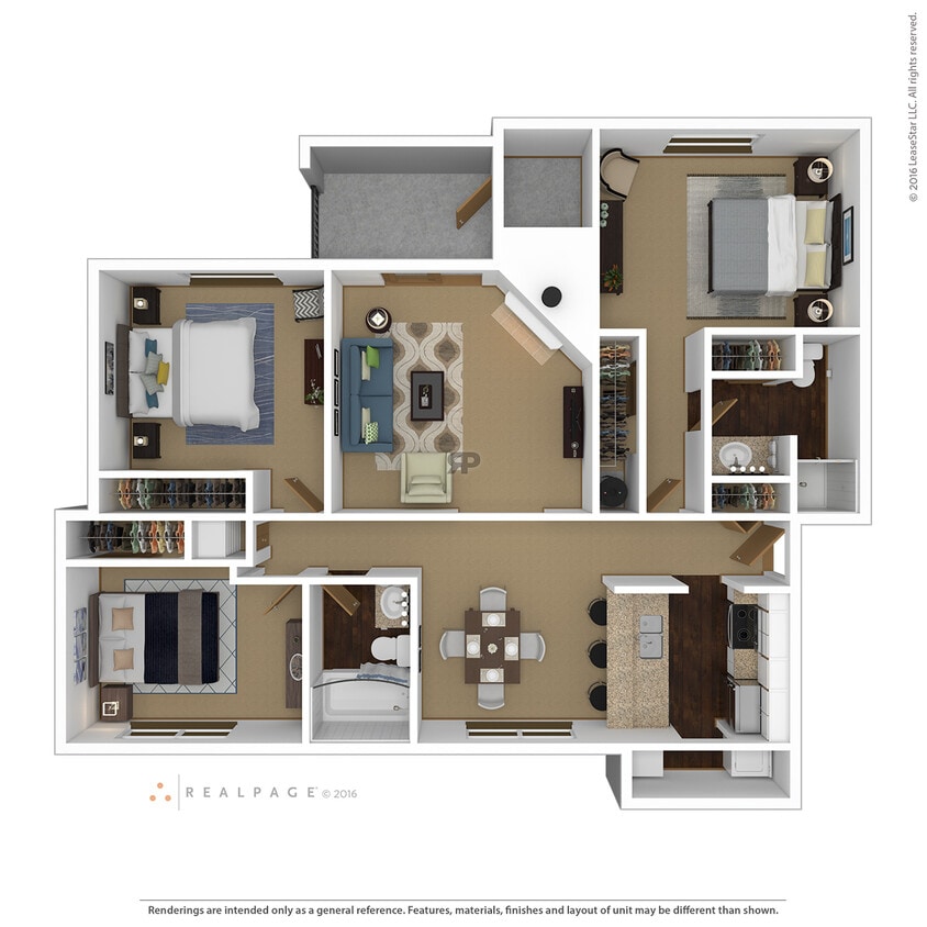 Floor Plan - Three Bedroom Two Bath