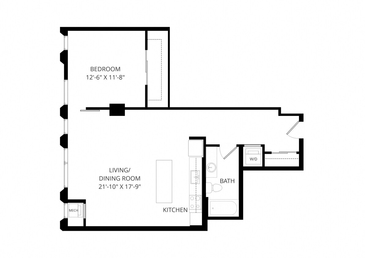 Floor Plan - One Bedroom - a08
