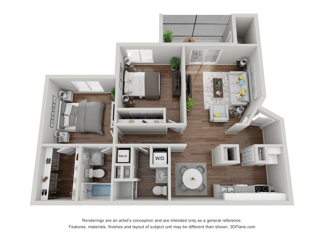 Floor Plan - Two Bedroom - Muirfield II