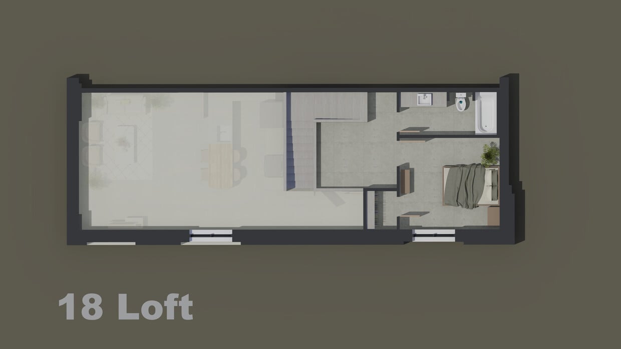 Floor Plan - 1 Bed 1 Bath