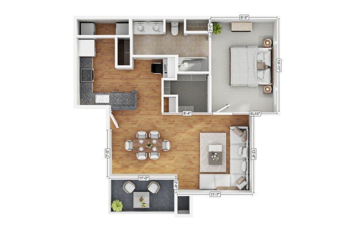 Floor Plan - 1b1
