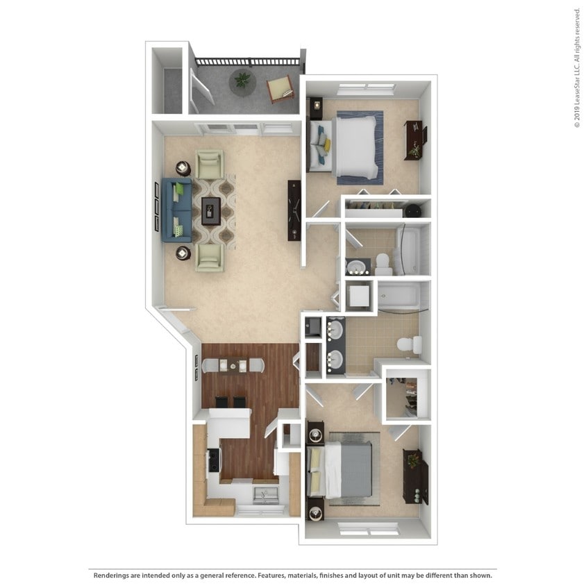 B3 2X2.jpg - Two bedroom two bathroom B2
