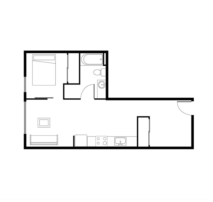Floor Plan - 1 Bed A MFTE APPLICANTS ONLY