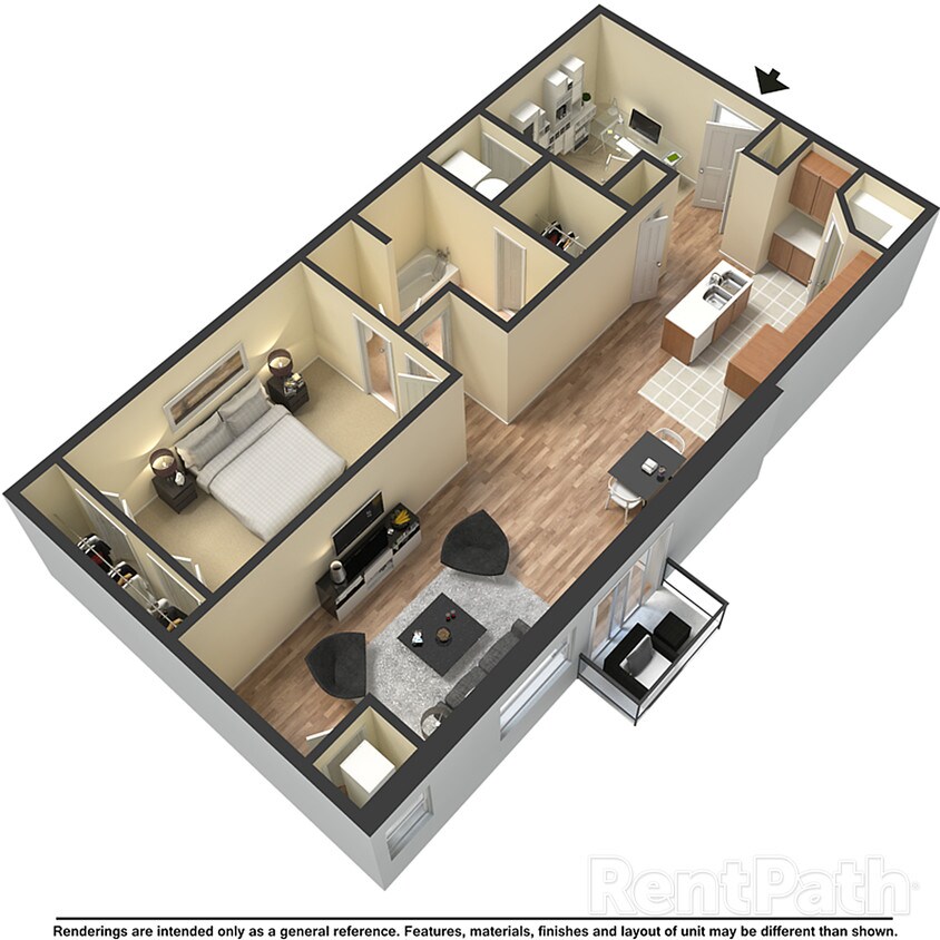 Floor Plan - 1x1 +