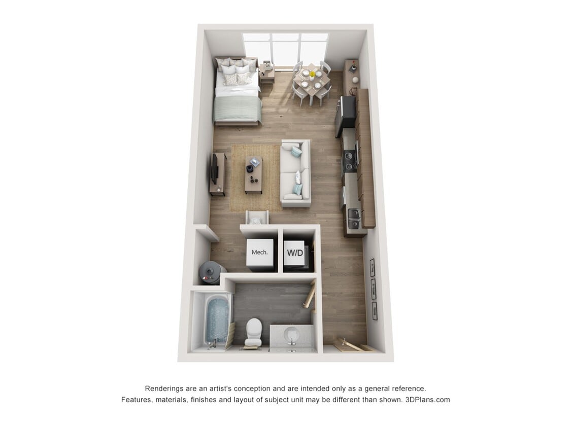 Floor Plan - Studio - Fully furnished