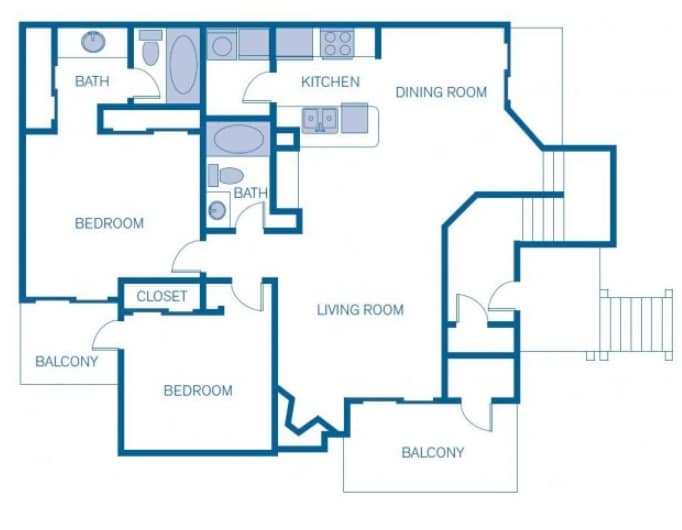 B2 - 2 Bed 2 Bath - B2