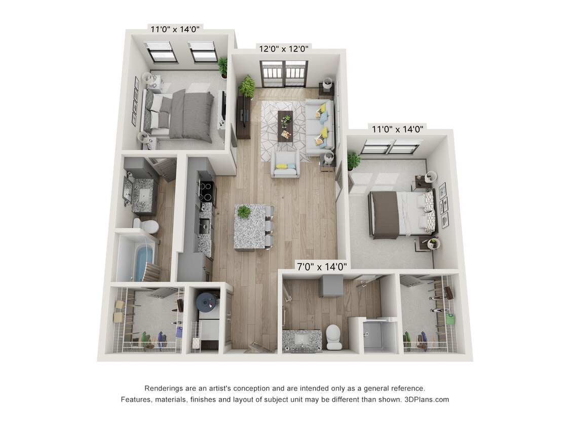 Floor Plan - The Pierce - B1
