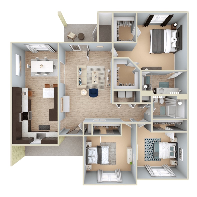 Floor Plan - 3 Bedroom Duplex