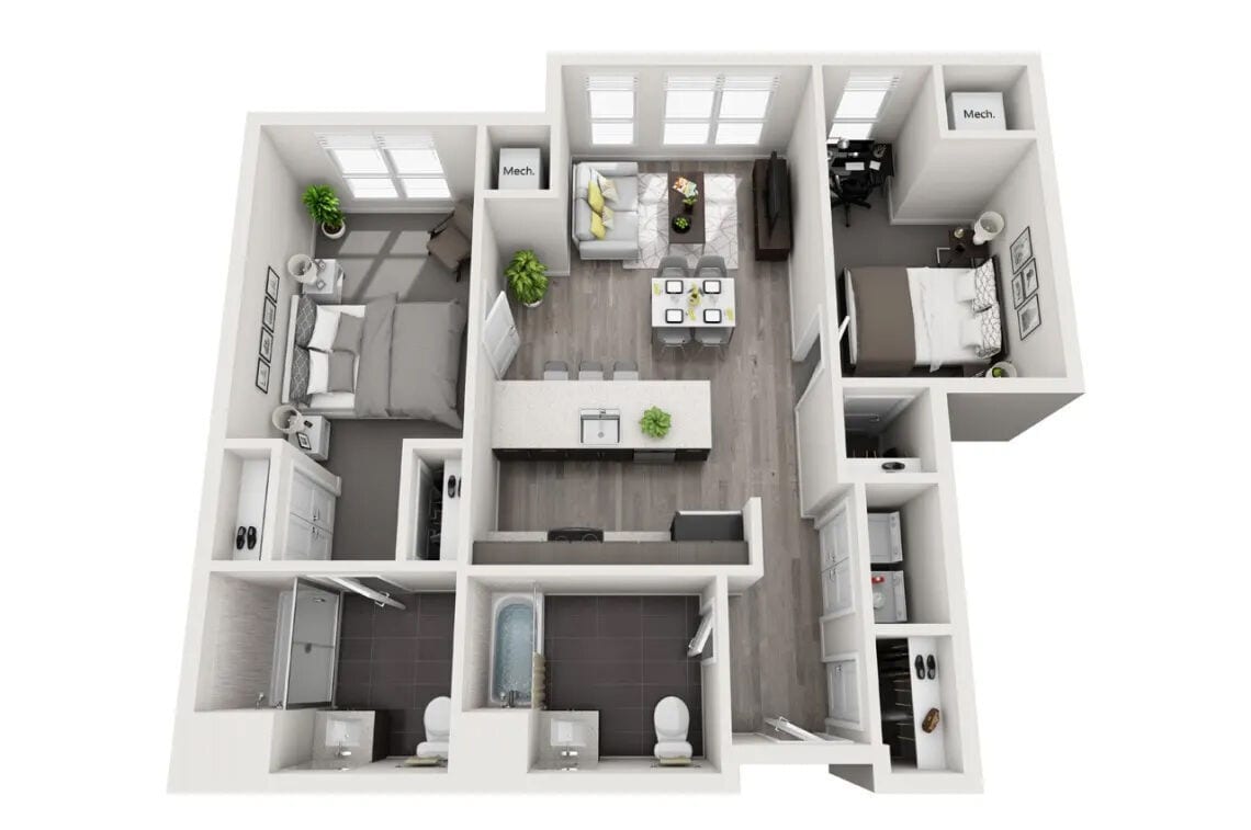 Floor Plan - 2 Bedroom J