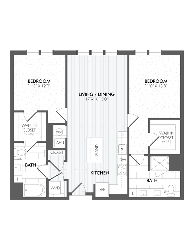 Floor Plan - 2 Bed/2 Bath-B6
