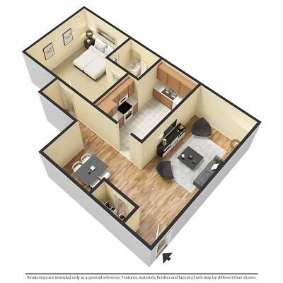 Floor Plan - 1 bedroom