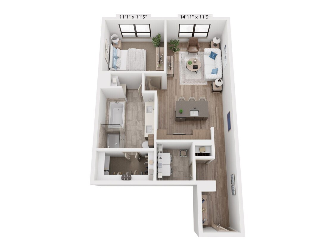 Floor Plan - 1x1 a10.m