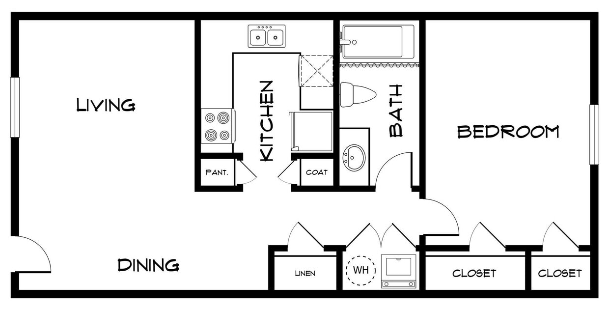 Floor Plan - One Bedroom