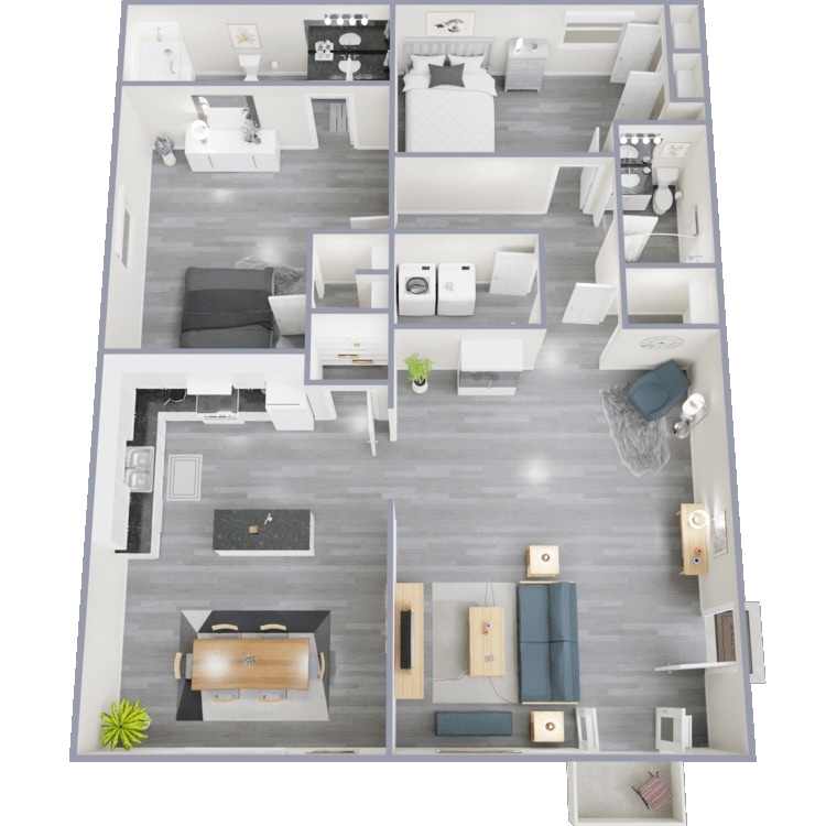 Floor Plan - 2 Bed 2 Bath
