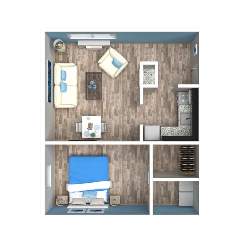 2 Skyline620sqft - top view - The Skyline