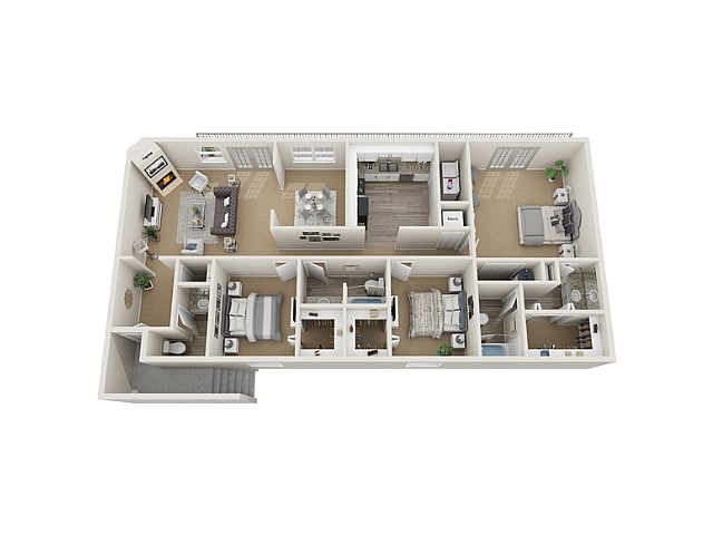 Explore the elegant layout of this spacious family apartment, designed with modern comfort in mind. - 3x2.5 Apartment
