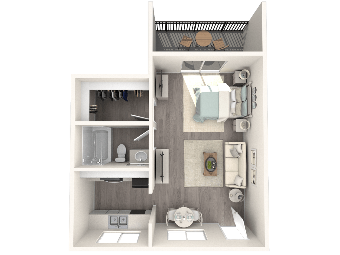 Floor Plan - Renovated Studio