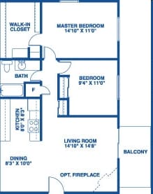 2BR/1BA - Two Bed One Bath