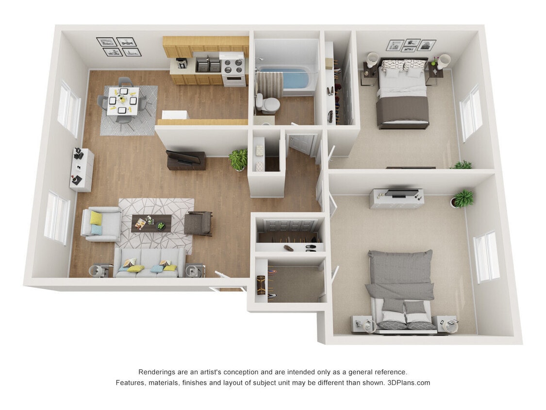 Floor Plan - 2 Bedroom 1 Bathroom