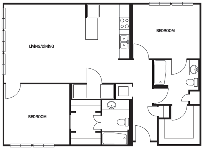 Floor Plan - B05 2 Bed 2 Bath