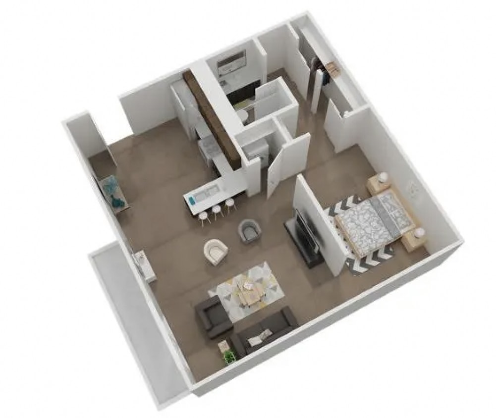 Floor Plan - Metro SE 1BD,1BTH