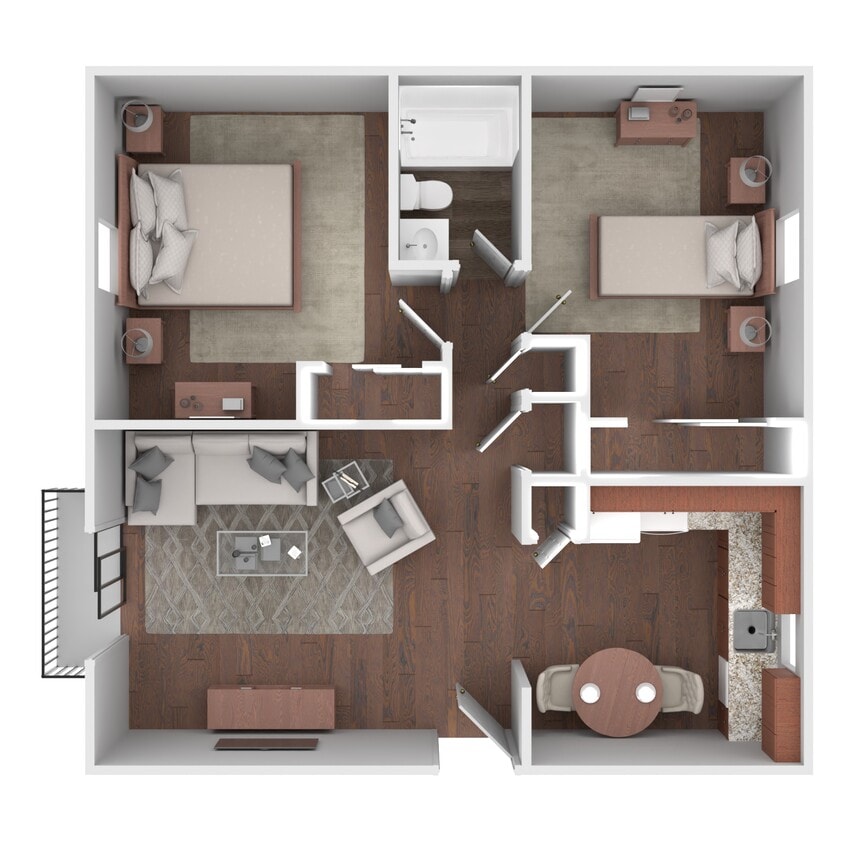 Floor Plan - Deluxe Two Bedroom