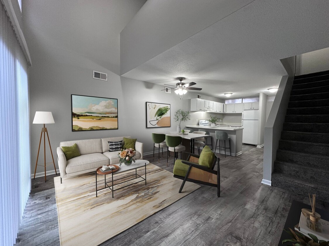 Floor Plan - 1 Bdrm Loft - End Unit w/Patio