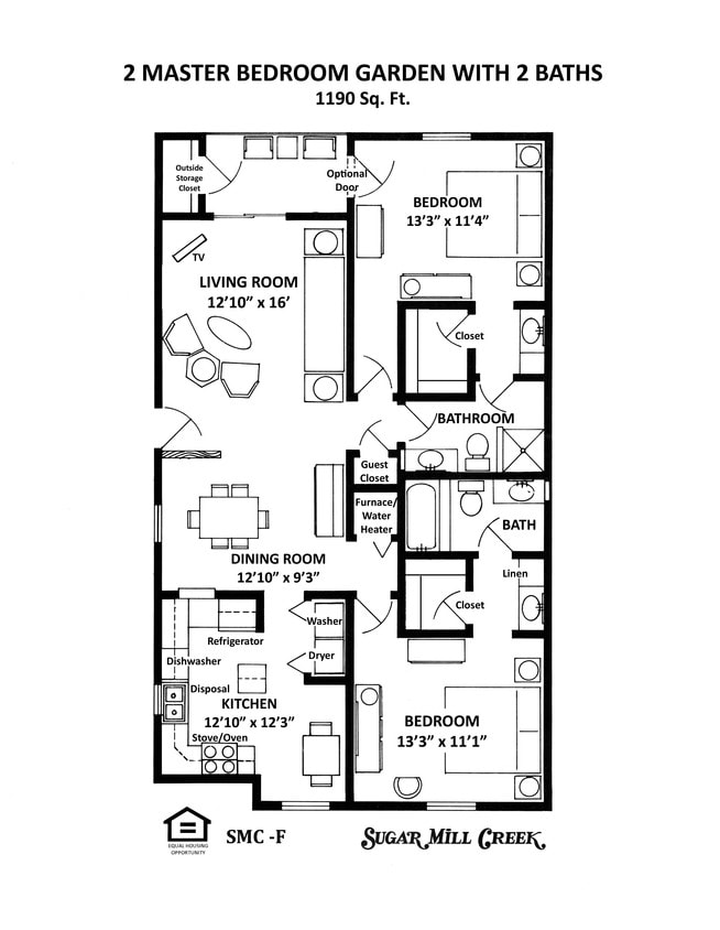 Floor Plan - F-2 Master Bedroom Garden