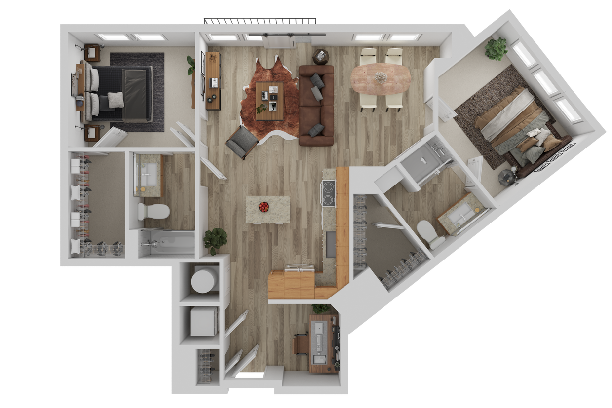 2bed1359sqft - Two Bedroom with Den