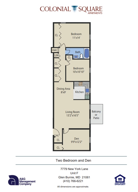 CS - 2B1BDen - Two Bedroom w/ Den