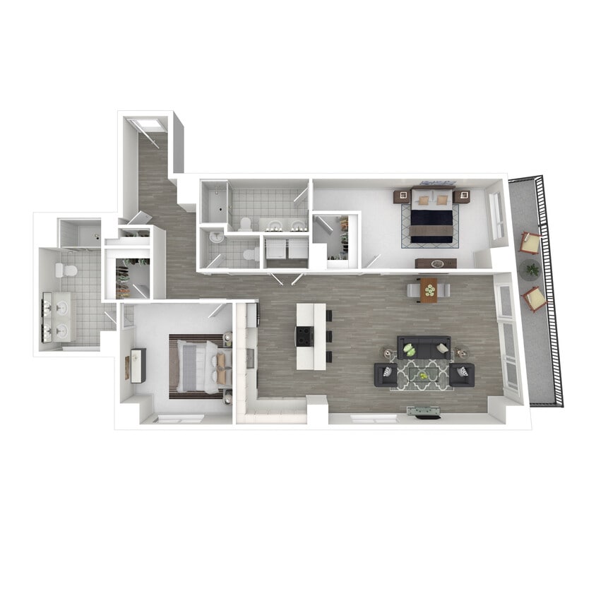 East Coast - 2x2 (3D Furnished) - East Coast