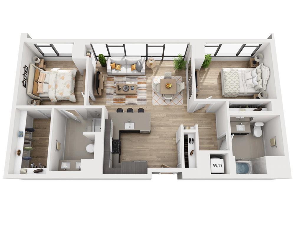 Floor Plan - Two Bedroom B2X
