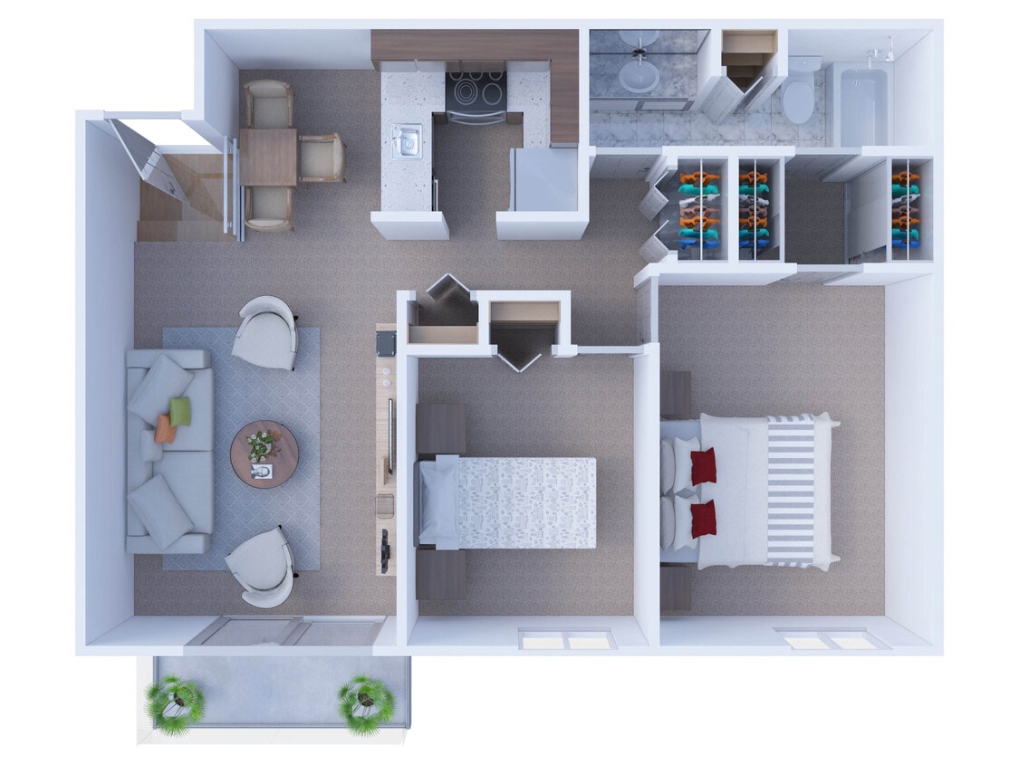 Floor Plan - 2 Bedrooms Floor Plan B2
