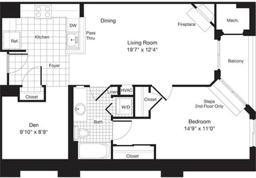 Floor Plan - 1 Bedroom U