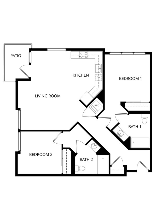 Floor Plan - Virtue - 2X2
