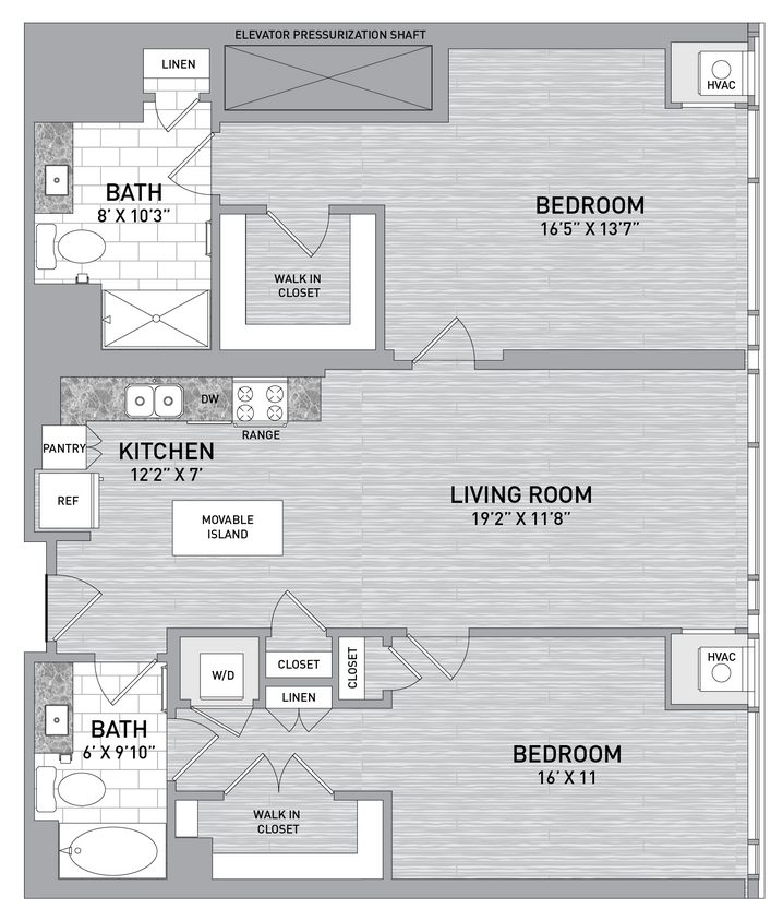 Floor Plan - 05 Stack - 2 Bed 2 Bath-B2