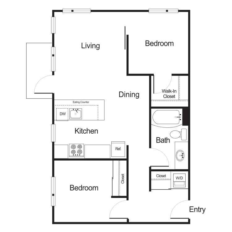 D6_305601.png - 2 Bedroom 1 Bathroom