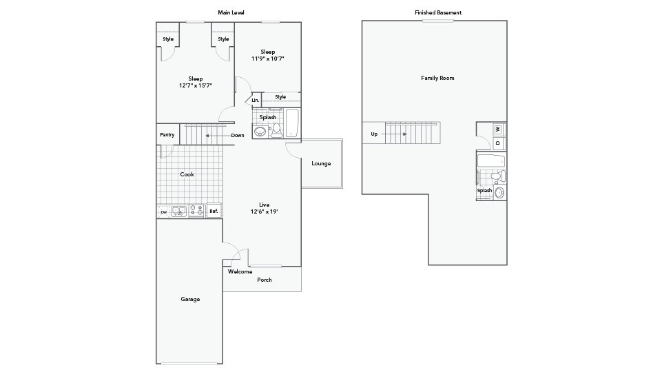 2x2 Townhome - 2 BR x 2 BA Duplex - Cherry Hills