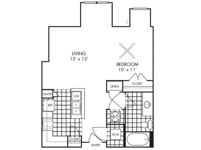 Floor Plan - 1B-P3 STUD