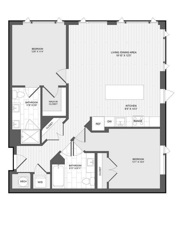 Floor Plan - 2 Bed2 Bath-2G