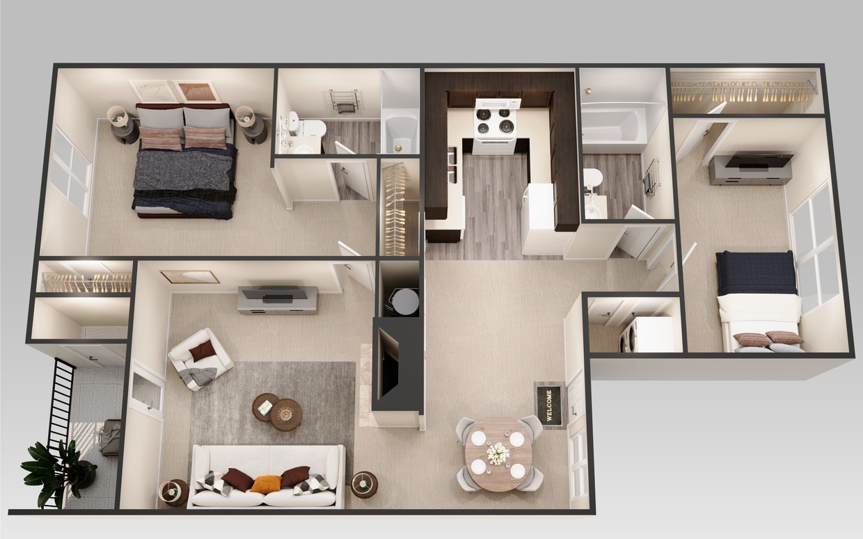 B1 - 2 Bedroom 2 Bath