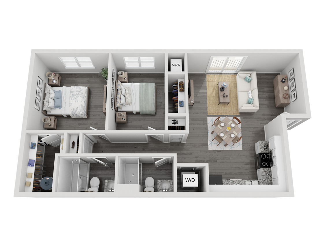 Floor Plan - 2-2B-V