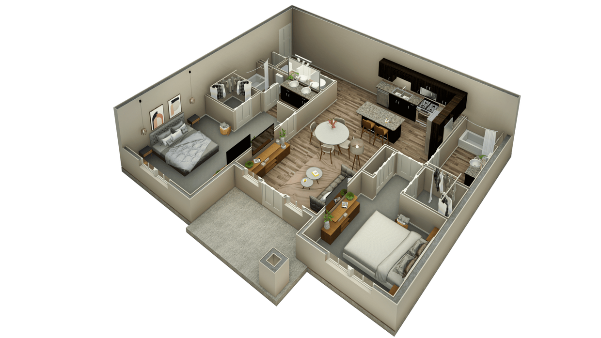 Floor Plan - 2 BR Haven Overlook